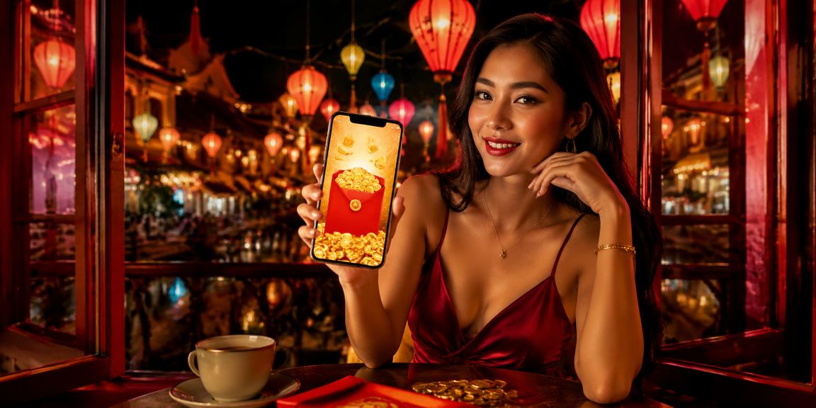 Người dùng tại Huế thư giãn với cà phê và xem thông tin xổ số trên điện thoại