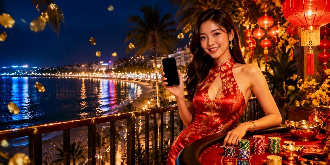 Du khách tại Mũi Né thư giãn và theo dõi thông tin xổ số qua thiết bị di động bên bờ biển